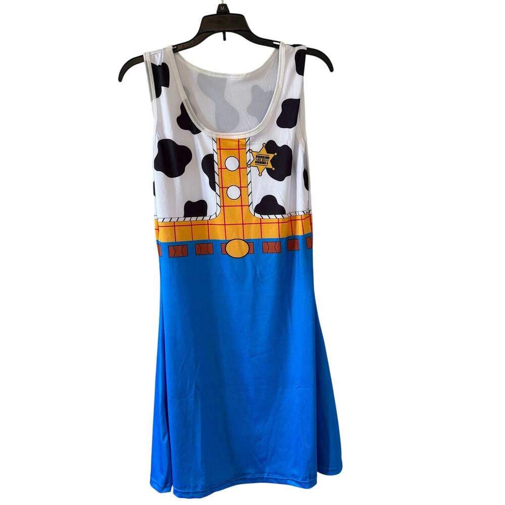 Women's Toy Story Woody Sheriff Cowgirl Dress Halloween Costume Size Small